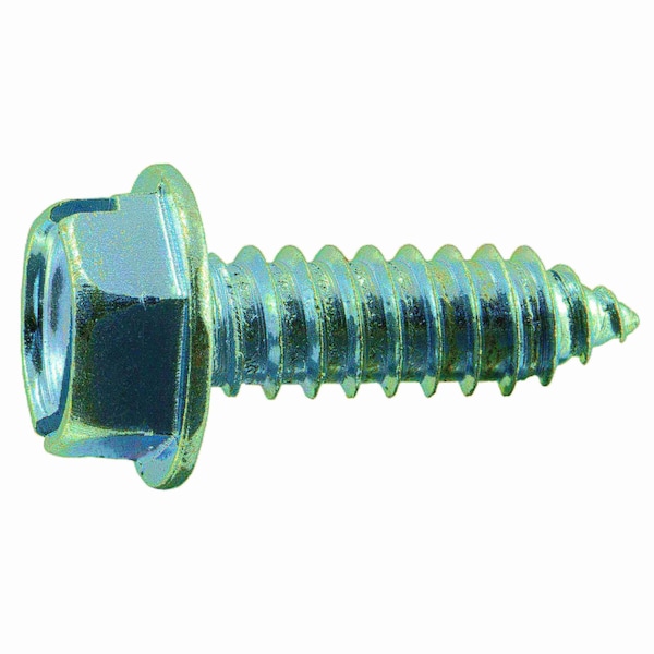 Midwest Fastener Sheet Metal Screw, 5/16" x 1 in, Zinc Plated Steel Flange Hex Head Slotted Drive, 8 PK 37624 - main
